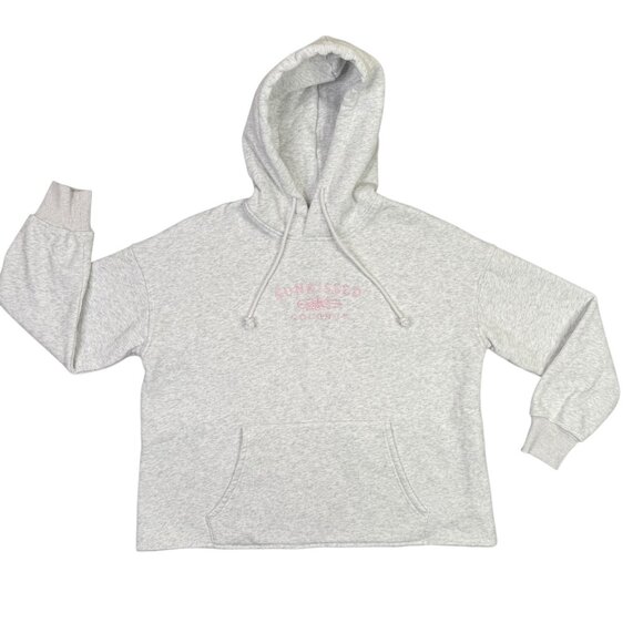 Sunkissed Coconut Hoodie Sweatshirt Womens XS Heather Gray Embroidered Pullover - Picture 1 of 12